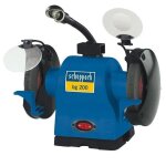 Touret � meuler - scheppach - bg200 - 550 w - meule de grain 30 et 60 - pare - �clats