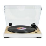 Tourne disque pr - amplifi thomson tt301 finition bois / blanc - 33 / 45 tours lecture et retour du ...