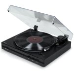 Tourne disque pr� - amplifi� thomson tt350 noir 33 / 45 tours lecture et retour du bras automatique t�te ...