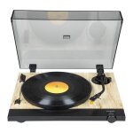 Tourne disque - pr� - amplifi� - thomson tt702 sortie rca - (33 / 45 tours) - finition bois noir - t�te ...
