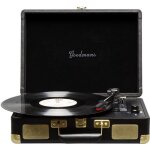 Tourne disque retro bluetooth noir - goodmans - 33 / 45 / 78