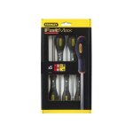 Tournevis �lectricien + phillips - jeu de 5 pi�ces fatmax - stanley - ph - lame en acier au chrome vanadium ...