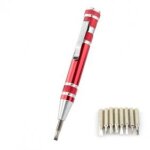 Tournevis multifonctions - stylo tournevis 8 t�tes - embout plat - facilement transportable