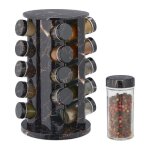 Relaxdays tourniquet � �pices avec 20 pots en verre chacun �tant dot� dun embout tamiseur remplir effet ...