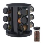 Relaxdays tourniquet à épices avec 12 pots en verre rotatif embouts tamiseur remplir pour la cuisine ... Relaxdays tourniquet à épices avec 12 pots en verre rotatif embouts tamiseur remplir pour la cuisine ...