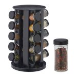 Relaxdays tourniquet à épices avec 20 pots en verre rotatif embouts tamiseur remplir pour la cuisine ... Relaxdays tourniquet à épices avec 20 pots en verre rotatif embouts tamiseur remplir pour la cuisine ...