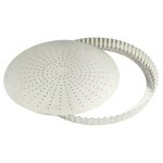 Tourti�re cannel�e perfor�e - gobel - fer blanc - �28cm - fond mobile - hauteur 28mm