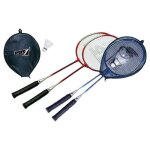 Toyland mercury raquettes badminton mixte enfant bleu - blanc 59 x 20. 5 x 3 cm