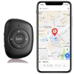 Traceur gps 4g pendentif porte cl� connect� android ios ip67 sos noir yonis