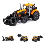 Tracteur jouet - polesie - 91758 - pelle de fermeture - chargeur � roues - volant dinertie