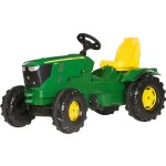 Tracteur  pdales john deere 6210r rolly farmtrac pour enfant de 3 ans et plus - vert et rouge
