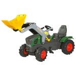 Tracteur  pdales rolly farmtrac - fendt vario 211 avec chargeur et pneus gonflables - jaune / vert