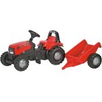Tracteur à pédales rolly toys - case ih cvx avec remorque - rouge / vert - 3 ans et plus Tracteur à pédales rolly toys - case ih cvx avec remorque - rouge / vert - 3 ans et plus
