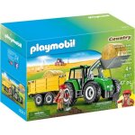 Jeu de construction - playmobil - tracteur avec remorque - 1 figurine - accessoires inclus -  partir ...