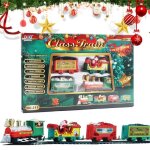 Train lectrique de nol - pimpimsky - jouet pour enfants - 3 ans et plus - dcoration de nol - matriau ...
