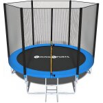 Trampoline - bleu - 244 cm avec filet de scurit - jusqu 80 kg