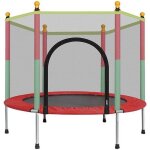 Trampoline de jardin enfant avec filet de s�curit� - pimpimsky - � 1. 4m - vert - 3 ans et plus