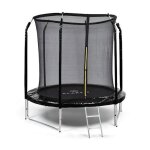 Trampoline - klarfit jumpstarter - 195 cm de diam�tre - 120 kg max - protection optimale - noir