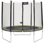 Trampoline rond avec filet de scurit - kangui - ralli 300 - mixte - vert - rond