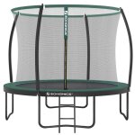 Trampoline pour enfants diam�tre 305 cm filet de protection poteau incurv� 180 cm coussins de s�curit� ...