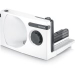 Trancheuse �lectrique compacte - severin - as3912 - 100 w - lame inox amovible 0 � 15 mm - blanc