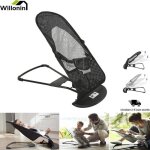 Transat b�b� avec ceinture de s�curit� - willonin - noir - balance b�b� avec inclination r�glable � 3 ...