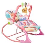 Transat pour b�b�s �volutif huole - rose - avec arche jouet - effets sonores