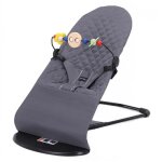 Transat bbarche avec jouets3 positions dinclinaisonpliable pour le rangement0 - 2 ansjusqu 15 kggris ...