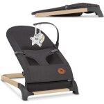 Transat b�b� lionelo june - l�ger - pliage � plat - mouvement naturel de balancement - gris