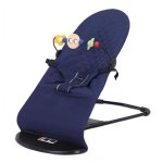Transat bbarche avec jouets3 positions dinclinaisonpliable pour le rangement0 - 2 ansjusqu 15 kgbleu ...