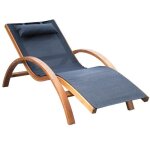 Outsunny - bain de soleil - textilène - 161x72x86cm - noir Outsunny - bain de soleil - textilène - 161x72x86cm - noir