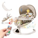 Transat électrique pour bébé avec 5 vitesses de bascule musique bluetooth avec télécommande transat portable ... Transat électrique pour bébé avec 5 vitesses de bascule musique bluetooth avec télécommande transat portable ...