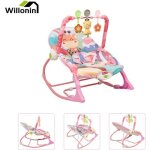 Transat lectrique volutif pour bb willonin - rose - avec arche jouet et vibrations