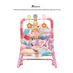 Transat evolutif berceuse lectrique pour bb - quiienclee - rose - musical - avec arche jouet - vibration ...