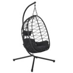 Fauteuil suspendu - home deco factory - zadar - noir