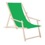 Transat de jardin - springos� - chaise longue pliante en bois - accoudoirs - r�glage 3 niveaux - 120 ...