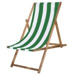 Transat de jardin springos - chaise longue pliante en bois de plage - 120 kg