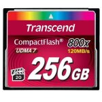 Carte mmoire flash - transcend - 256 go - 800x - compactflash - noir