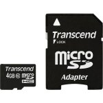 Transcend premium - carte mmoire flash (adaptateur microsdhc - sd inclus(e)) - 4 go - class 10 - 133x ...