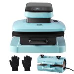 Transfert press machine - vevor - presse  chaud pour t - shirt et gobelet automatique 2 - en - 1 plaque ...