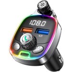 Transmetteur fm bluetooth voiture adaptateur bluetooth 5. 0 voiture usb / pd / type - c bluetooth / disque ...