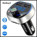 Transmetteur fm bluetooth weiray voiture bluetooth lecteur mp3 adaptateur radio sans fil kit metteur ...