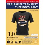 Transourdream 1. 0 - 10 feuilles x a4 papier transfert pour textile et t - shirt noir ou fonc - jet ...