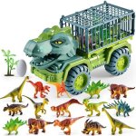 Transporteur de voitures avec oeuf et 15 figurine dinosaure dinosaure jouet dinosaure camion jouet enfant ...