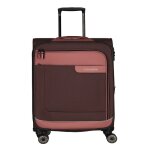 Travelite valise rouge clair rouge vin pour femme et homme - viia 4w trolley m spring rose 175934