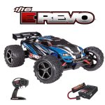 Traxxas e - revo 4x4 1 / 16 brushed bleu avec accus / chargeur usb 71054 - 8 - blue
