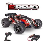 Traxxas e - revo 4x4 1 / 16 brushed rouge avec accus / chargeur usb 71054 - 8 - red