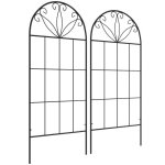 Treillis de jardin outsunny m�tal 51x1. 1x120cm noir
