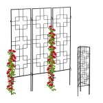 Relaxdays treillis de jardin métal lot de 3 à planter tuteur pour plantes grimpantes 122 x 305 cm jardin ... Relaxdays treillis de jardin métal lot de 3 à planter tuteur pour plantes grimpantes 122 x 305 cm jardin ...