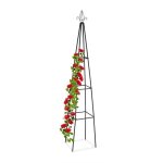 Relaxdays trellis pyramide 204 m de hauteur support pour plantes grimpantes en m�tal stable tour pour ...